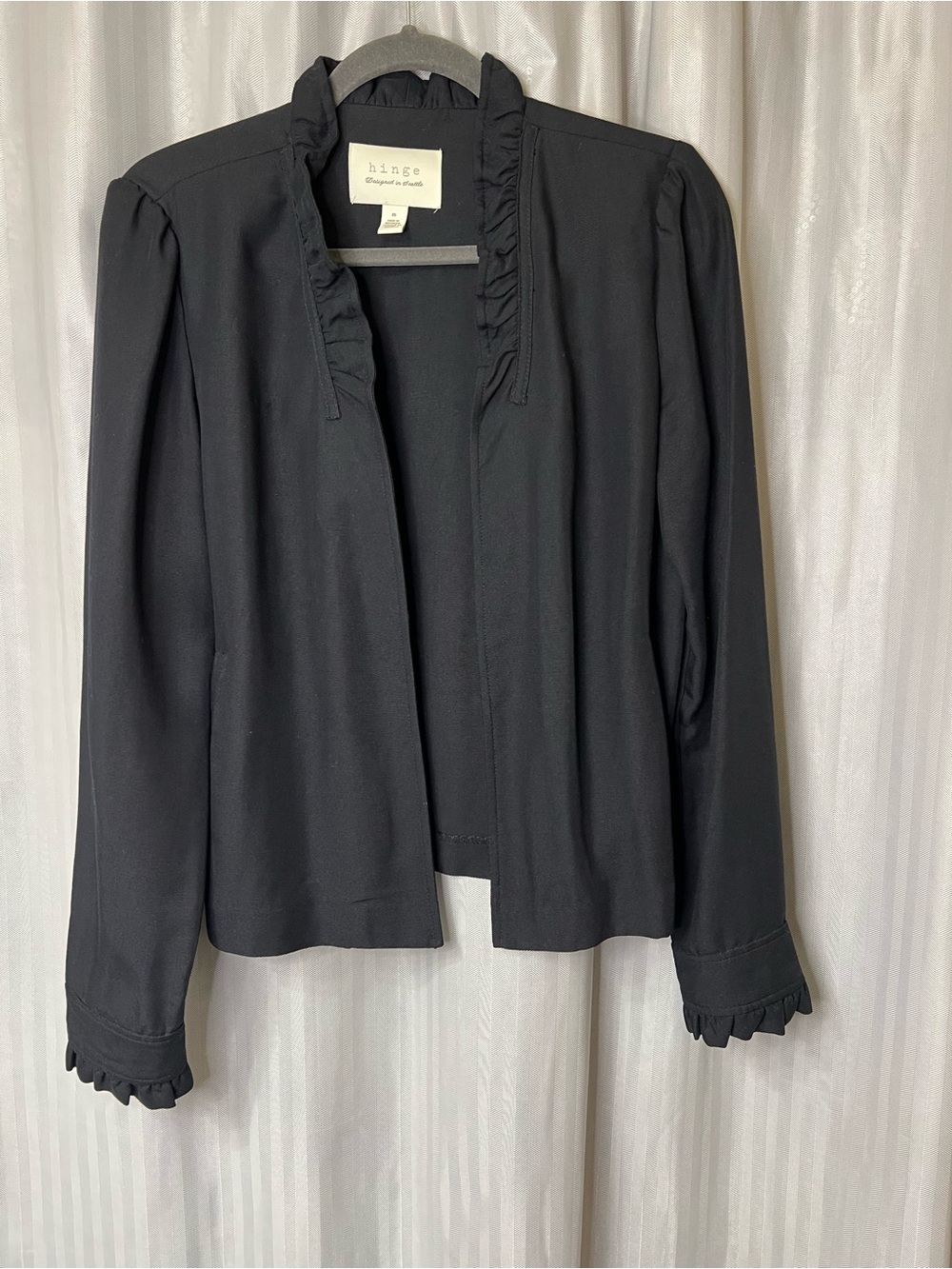 hinge Black Open-Front Jacket